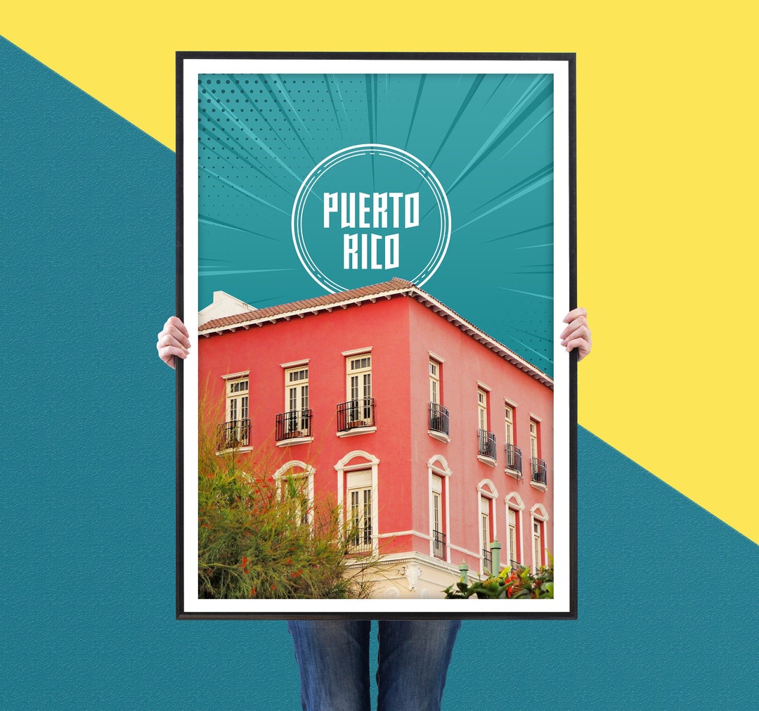 Puerto Rico Wall Art Puerto Rico Art Aesthetic Room Decor Etsy