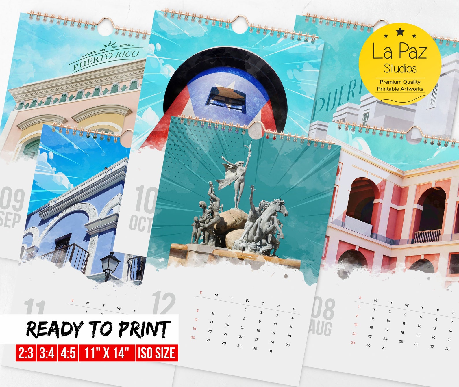 The Iconic Puerto Rico 2021 Calendar Digital Printable Etsy