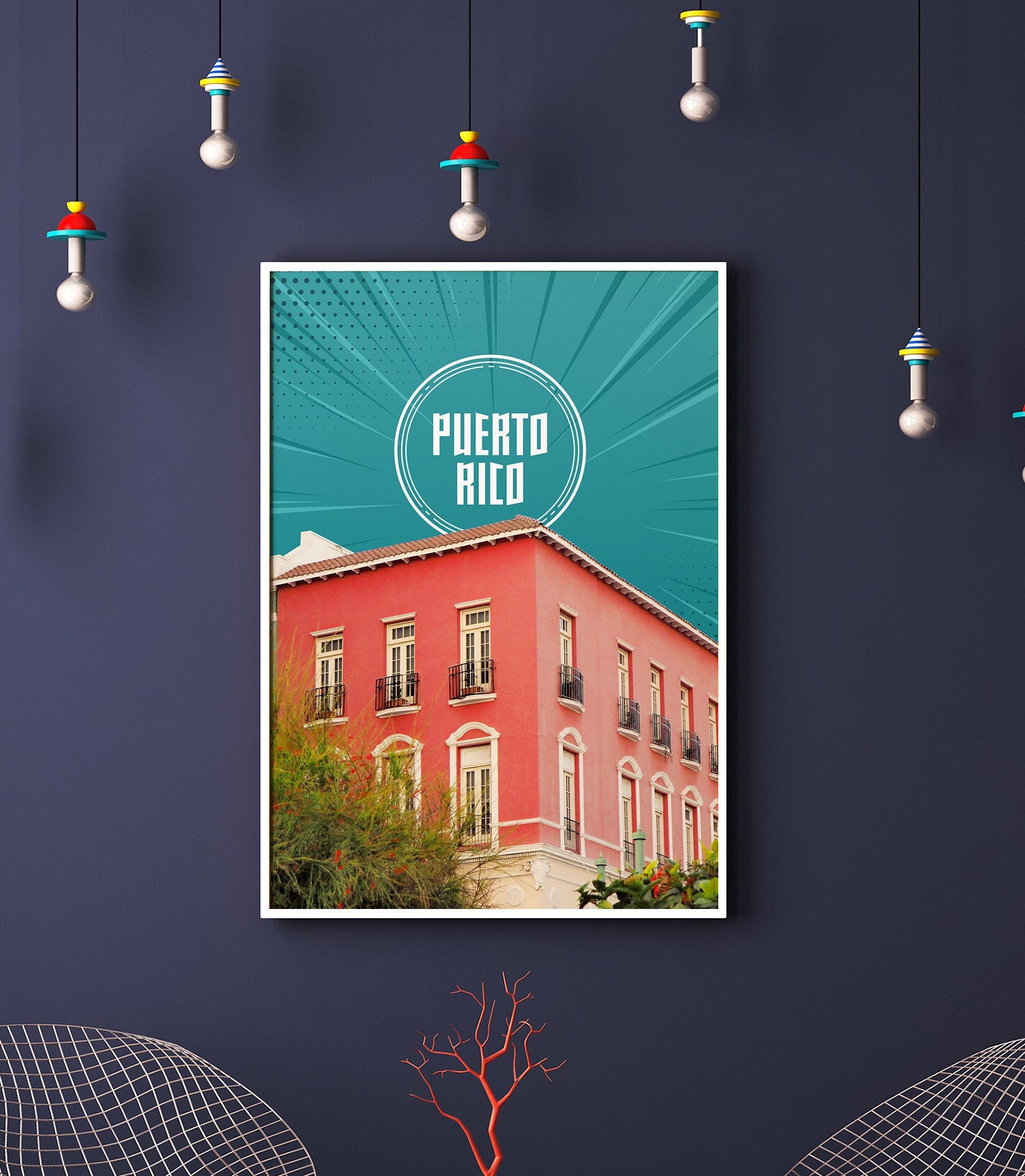 Puerto Rico Wall Art Puerto Rico Art Aesthetic Room Decor Etsy India