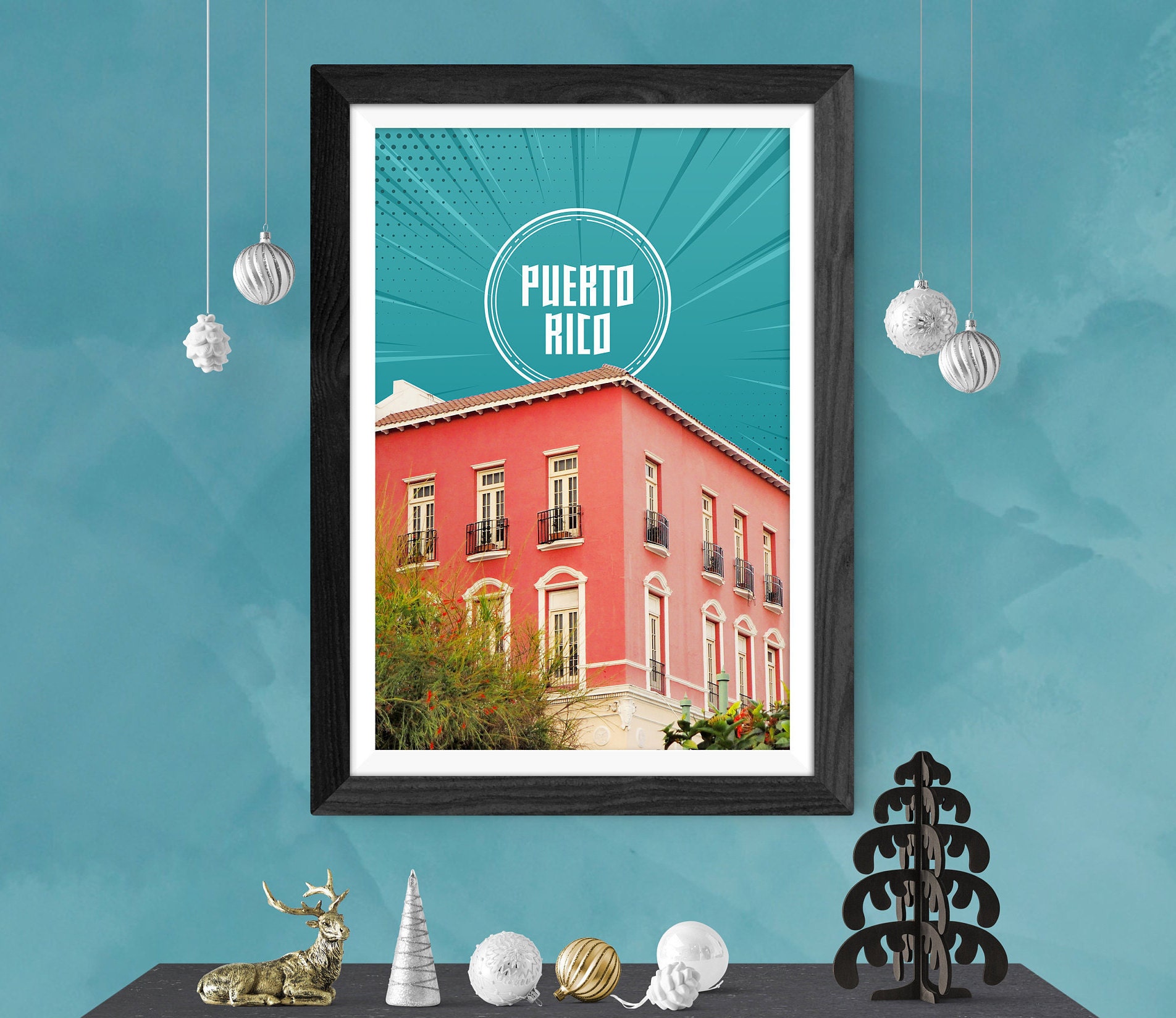 Puerto Rico Wall Art Puerto Rico Art Aesthetic Room Decor Etsy India