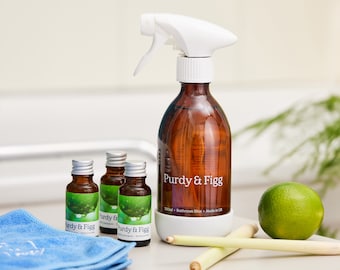 Bathroom Bliss Starter Kit - Non Toxic Bathroom Cleaner, Mirror Cleaner, Streak Free Cleaner by Purdy & Figg