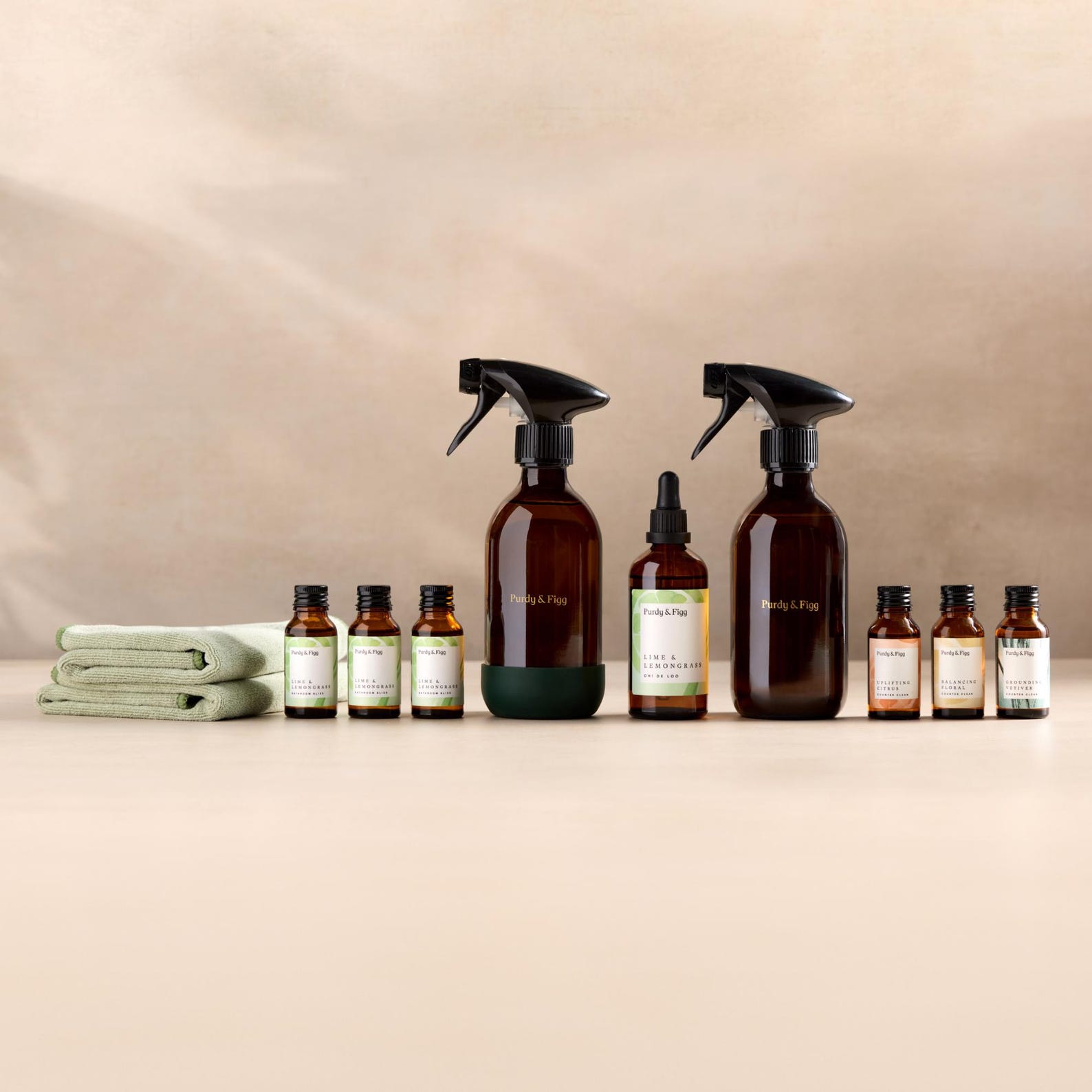 The Complete Starter Kit - Non Toxic Bathroom and Counter Cleaner, Mirror Cleaner, Streak Free Cleaner by Purdy & Figg The Complete Starter Kit - Non Toxic Bathroom and Counter Cleaner, Mirror Cleaner, Streak Free Cleaner by Purdy & Figg