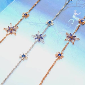 Natural Iolite, White Topaz and Blue sapphire silver 925 bracelets