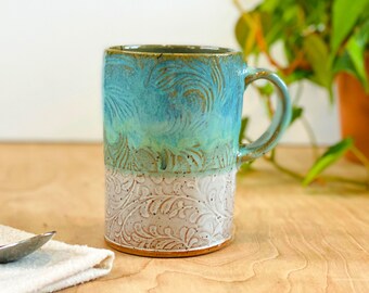 Empress Mug in flowing turquoise (10 oz) #6