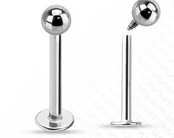 Internally Threaded Implant Grade Titanium Labret Monroe Cartilage Stud