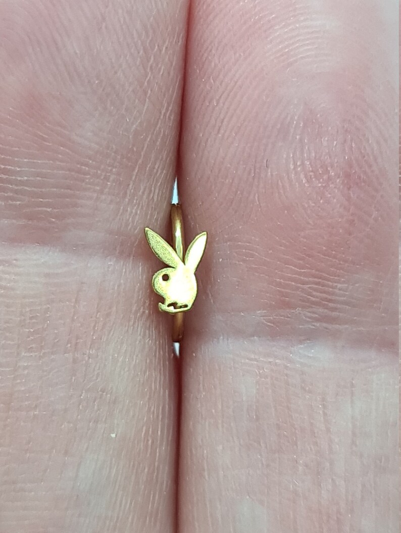 Playboy Bendable Nose Hoop / Cartilage Ring Etsy UK