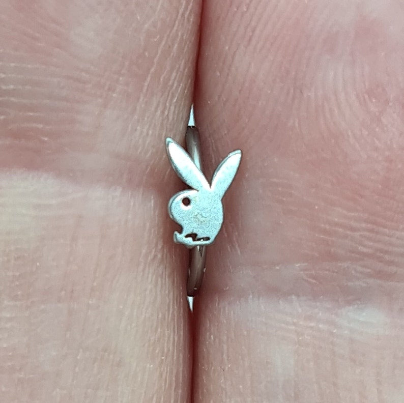 Playboy Bendable Nose Hoop Cartilage Ring Etsy UK