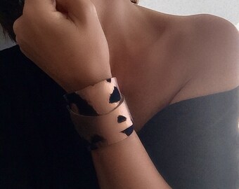 Designer leather bracelet women, unique gifts for women, Luxury bracelet, leather cuff bracelet, Womens leather bracelet, wide leather cuff