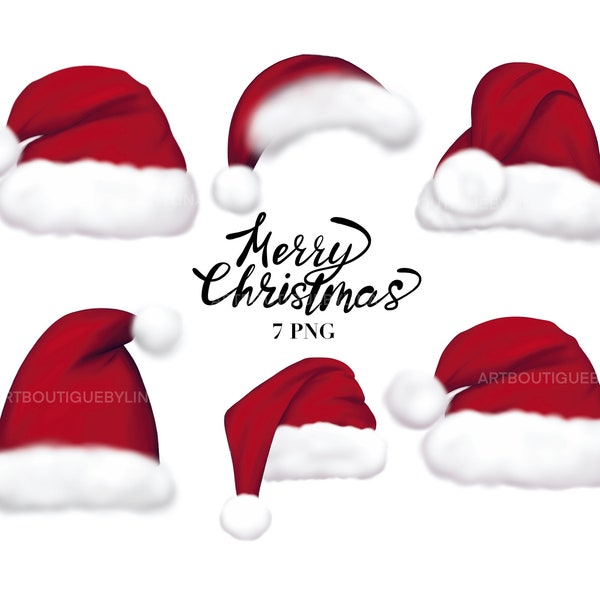 Santa Hat Christmas Clipart, Kerstmis, Santa Clause, Santa's Hat, Xmas Celebration, Holiday clipart