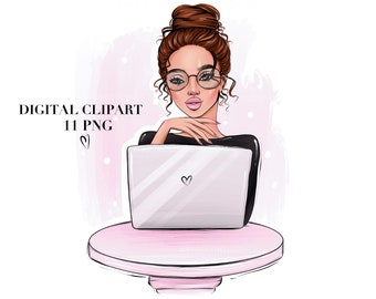 clipart do my homework Boss Babe clipart, Lady boss clipart, Fashion Girl Clipart, Boss Girl, Girlboss Boss Babe, Customizable Clipart, Sublimation design