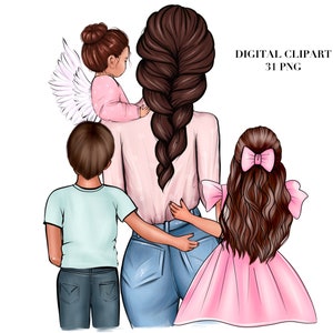 Imágenes prediseñadas de madre, hija e hijo, imágenes prediseñadas de mamá ángel y niña, imágenes prediseñadas de mamá, imágenes prediseñadas de mamá, imágenes prediseñadas del Día de la Madre