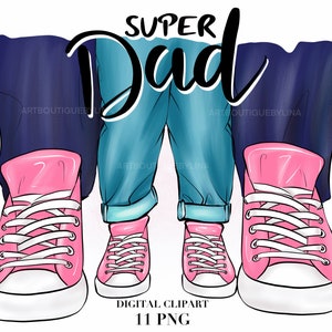 Father’s Day clipart, Father son clipart, Father daughter clipart,  Dad boy girl clipart, Daddy clipart, Family clipart, Best Dad clipart