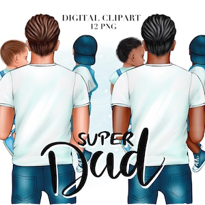Father’s Day clipart, Father sons clipart, Father clipart, Dad two boys clipart, Daddy clipart, Best Dad clipart