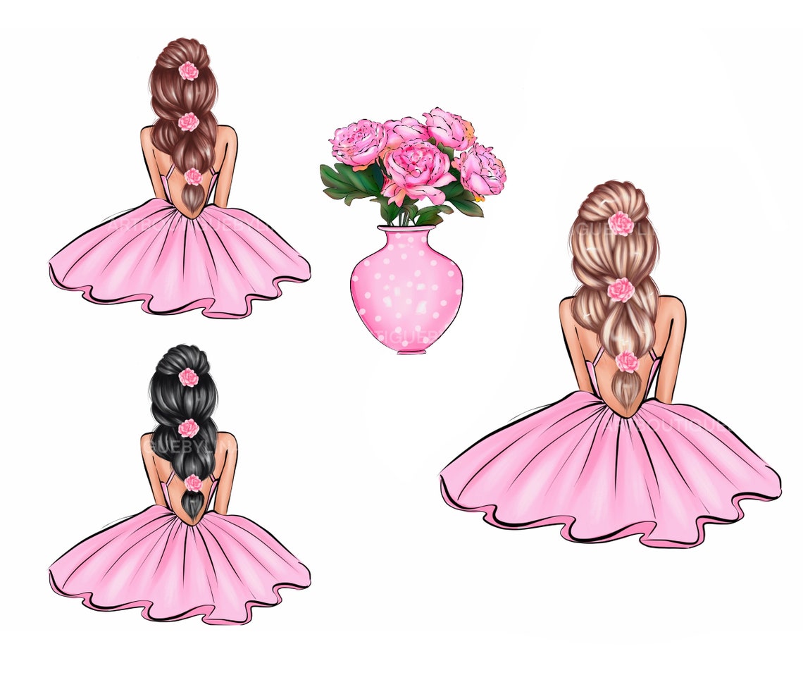 Pink Make up Digital Clipart Set Pink Fashion Clipart Cute Etsy