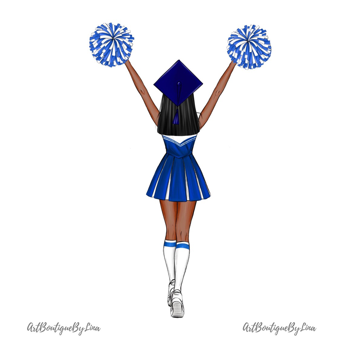 Senior Cheer Team Clipart Bundle | Build Your Own Graduation ...