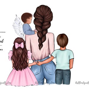 Mère fils et fille clipart, clipart maman ange bébé fils, clipart maman, clipart maman, clipart fête des mères