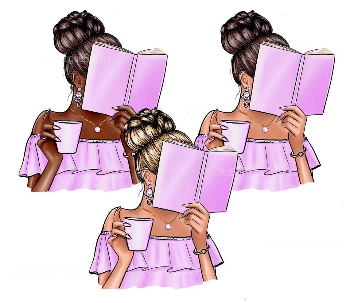 Bookworm Clipart I Love Books Clipart Books Clipart Girl - Etsy