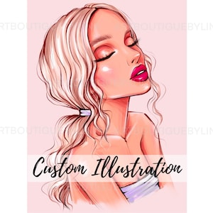 Custom Digital portrait, Custom order, Fashion illustration, Envent illustration, Custom Social Media Avatar, Digital illustration