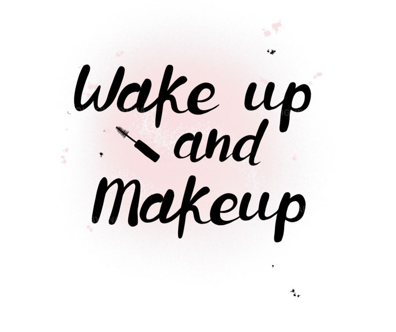 Makeup Clipart Morning Routine Png Pink Makeup Clip Art Etsy