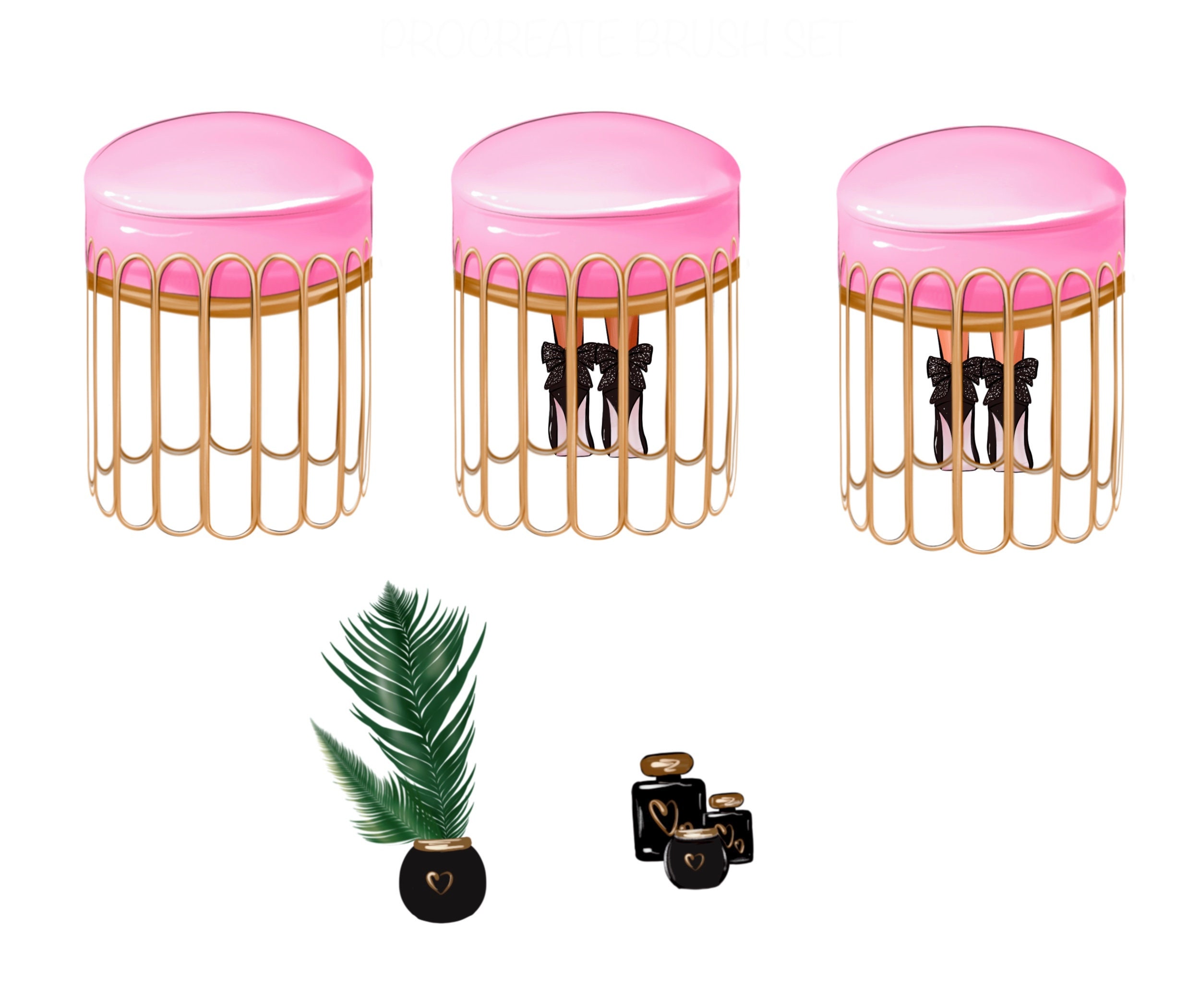 Make up Clipart Glam Fashion Girl Clipart Vanity Clipart Etsy