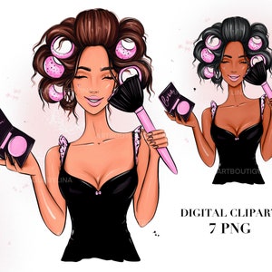 Imágenes prediseñadas de maquillaje, rutina matutina (Png), imágenes prediseñadas de maquillaje rosa, imágenes prediseñadas de moda, imágenes prediseñadas de belleza, chicas maquilladas, diseño de sublimación