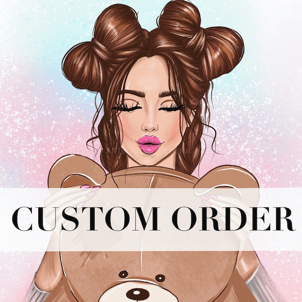 Custom order, Fashion illustration, Digital portrait, Invent illustration, Custom Social Media Avatar, Custom Portrait illustration