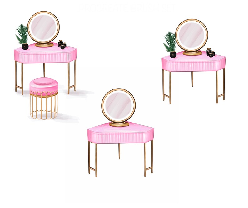 Make up Clipart Glam Fashion Girl Clipart Vanity Clipart Etsy