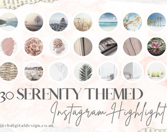 25 Serenity Themed Instagram Highlight Covers - Instagram Icons/Story Cover/Instagram/Social Media Icons/Miminal Story Cover
