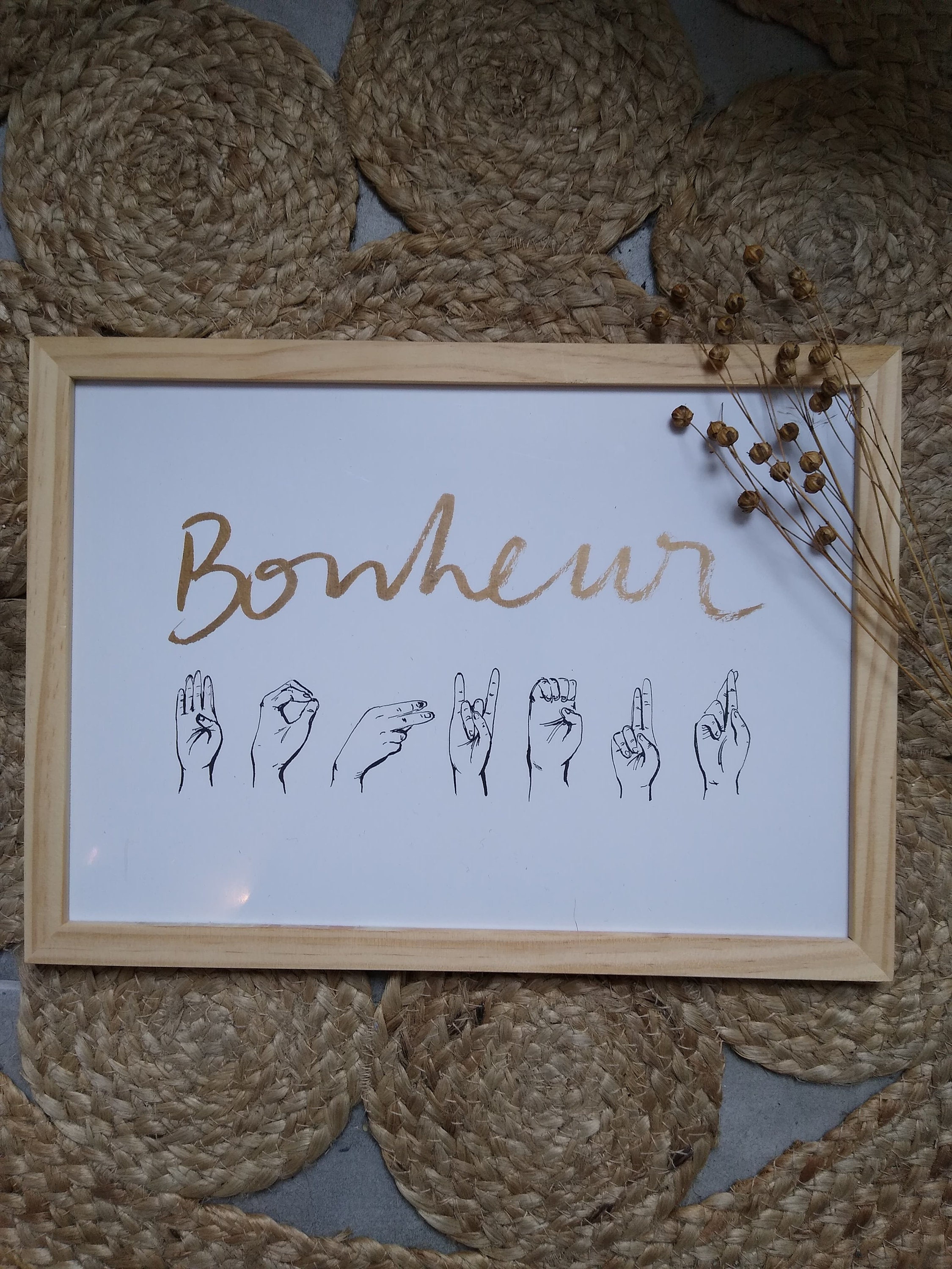 Affiche Bonheur Langue Des Signes Française