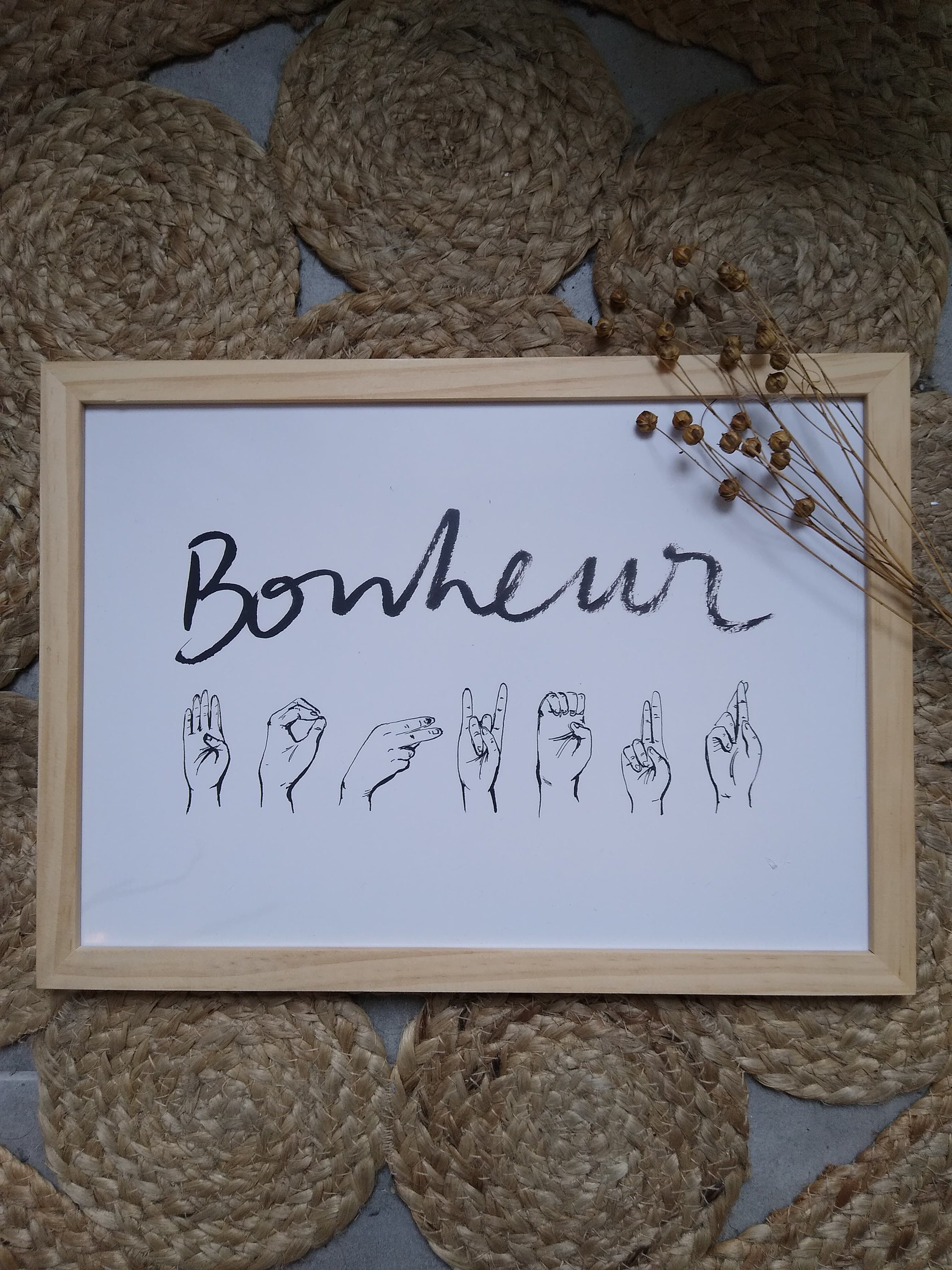 Affiche Bonheur Langue Des Signes Française