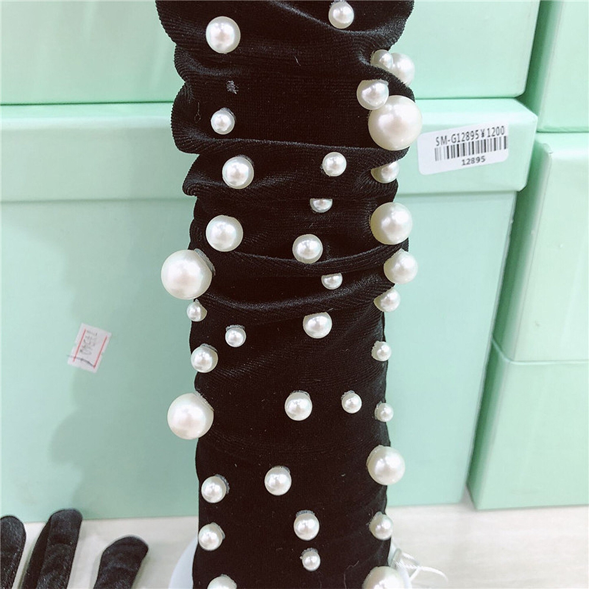 Black Pearl Gloves Long Velvet Gloves Bridal Gloves Wedding Etsy