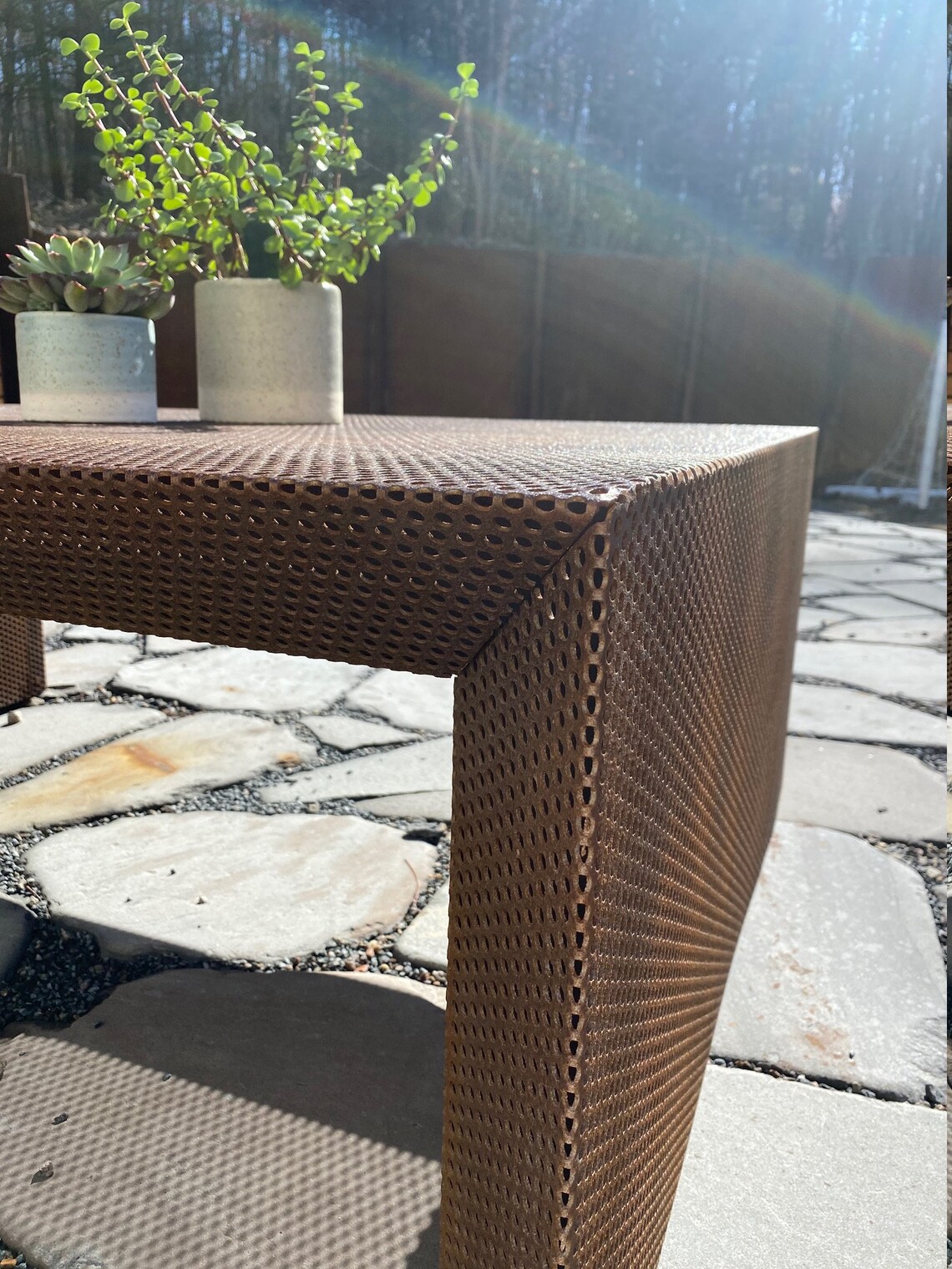 Custom Perforated Indoor/Outdoor Metal Table Etsy