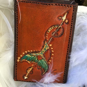 Mermaid purse coin bag keychain business cards bag handmade