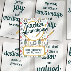 Affirmatiekaarten leraar, cadeau leraar, waardering leraar, bevestigingskaarten, kaart nieuwe baan, kaarten Mindfulness, geestelijke gezondheid,