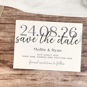 Tarjetas para guardar la fecha para bodas, compromisos, aniversarios u ocasiones especiales/eventos - Tamaño 3x2" - Paquete de 30