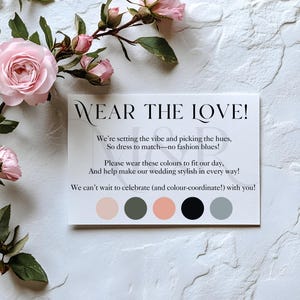 Dress code card insert for wedding invites – Information Note Cards, Pack of 30, 3x2" in size