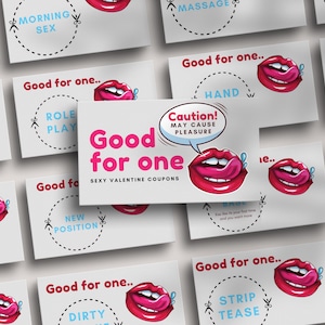 Coupon DIRTY stellen, cadeaus voor volwassenen, valentijnskaarten, valentijnsspel, spel voor stellen, papieren jubileum, kaarten van 3 x 2 inch
