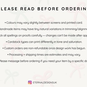 a sign that says please read before ordering