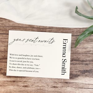 Tarjeta de nombre o de lugar de mesa para bodas, compromisos, fiestas de aniversario y eventos - Paquete de 30 - 3 x 2"