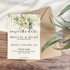 Tarjetas para guardar la fecha para bodas, compromisos, aniversarios u ocasiones especiales/eventos - Tamaño 3x2" - Paquete de 20 con sobres