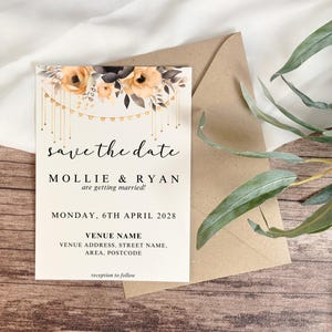 Tarjetas para guardar la fecha para bodas, compromisos, aniversarios u ocasiones especiales/eventos - Tamaño 3x2" - Paquete de 20 con sobres