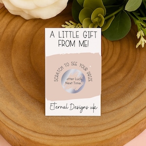Scratch cards fully custom & can be personalised with logo, social media etc (30 pack)