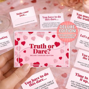 Couples Truth or Dare Cards – Adult Party Game, Fun Date Night, 3x2 Printed Pack