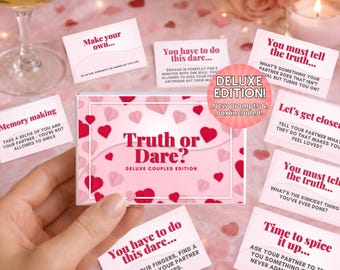 Couples Truth or Dare Cards – Adult Party Game, Fun Date Night, 3x2 Printed Pack