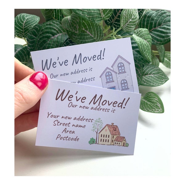 Change of Address Cards - Etsy UK