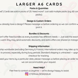 Larger A6 Cards