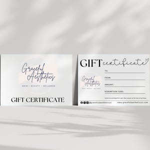 Buono regalo/certificato completamente personalizzato e personalizzabile con logo, social media ecc., biglietti di ringraziamento stampati (confezione da 20)