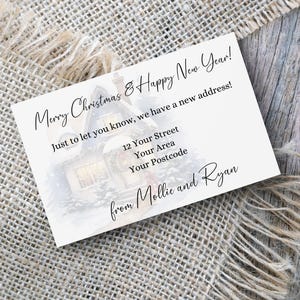 Nieuwe adresaankondigingskaarten / Notitiekaarten. Gepersonaliseerde visitekaartjes I've / We've Moved Cards - kraftbruin of wit - pak van 30