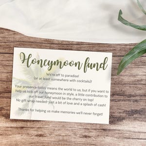 Tarjetas de regalo para luna de miel para bodas, compromisos, aniversarios y eventos - Paquete de 30 - 3 x 2"