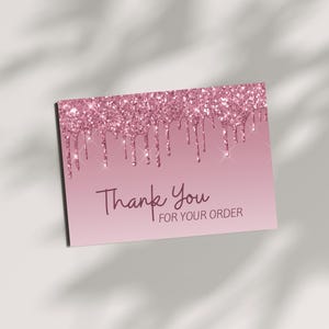 Tarjetas de agradecimiento con efecto brillo (no real) Varios colores, tarjetas de visita impresas (paquete de 30)